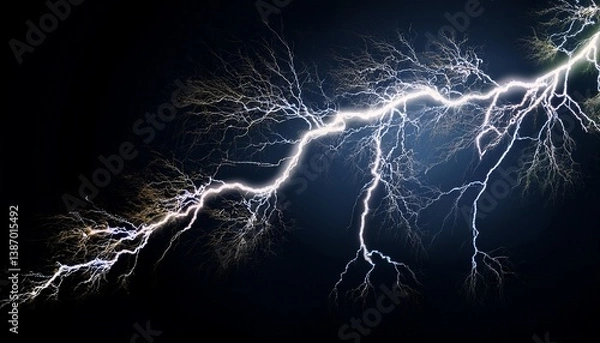 Fototapeta lightning in the night