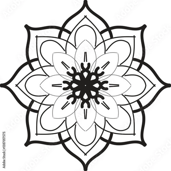 Fototapeta mandala design, mandala design idea, mandala design vector, mandala sample