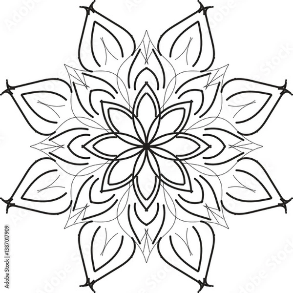 Fototapeta mandala design, mandala design idea, mandala design vector, mandala sample