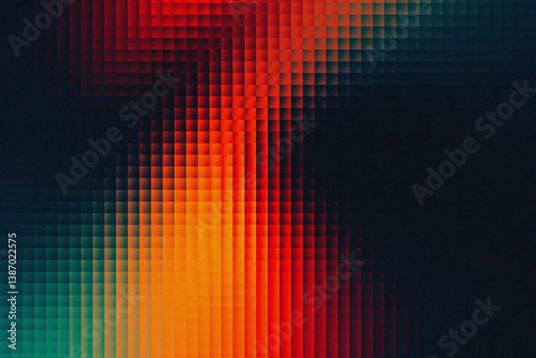 Fototapeta Abstract Gradient Ribbed Glass Background