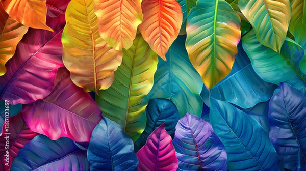 Obraz Colorfull leafes on background