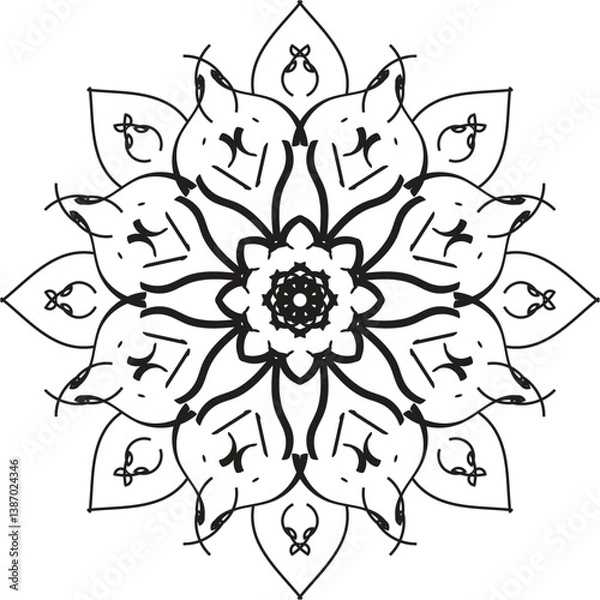 Fototapeta mandala design, mandala design idea, mandala design vector, mandala sample