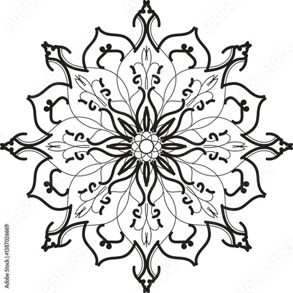 Fototapeta mandala design, mandala design idea, mandala design vector, mandala sample