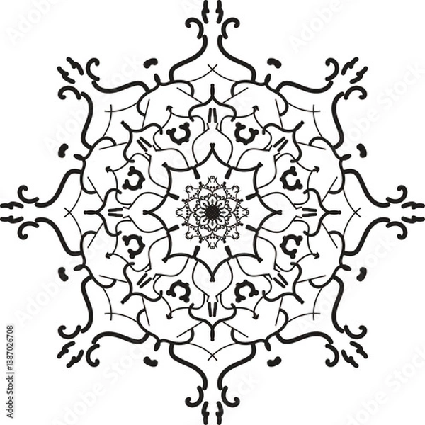 Fototapeta mandala design, mandala design idea, mandala design vector, mandala sample