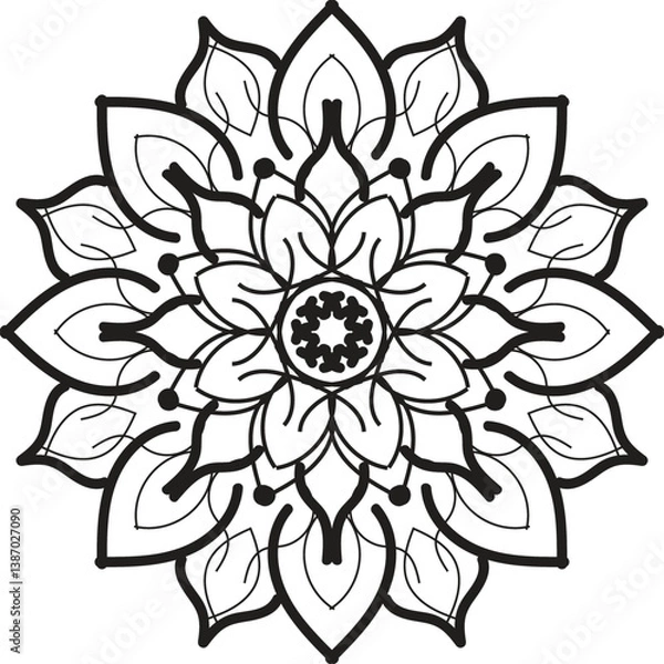 Fototapeta mandala design, mandala design idea, mandala design vector, mandala sample