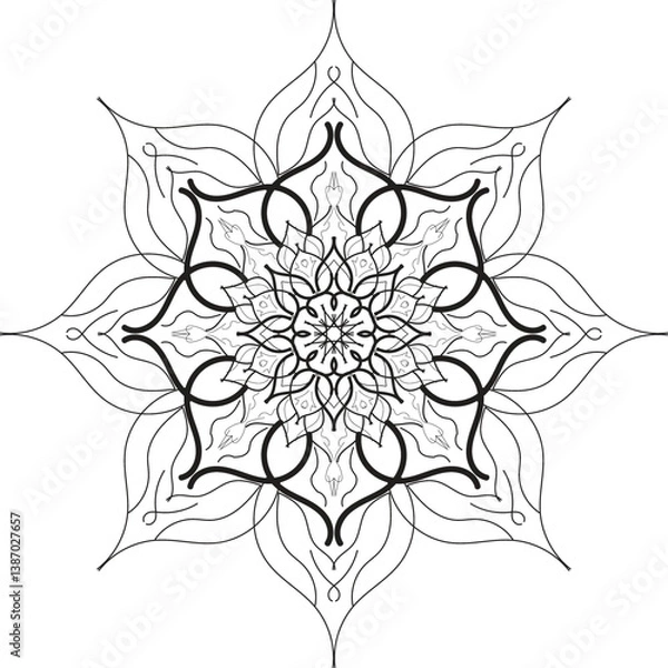 Fototapeta mandala design, mandala design idea, mandala design vector, mandala sample