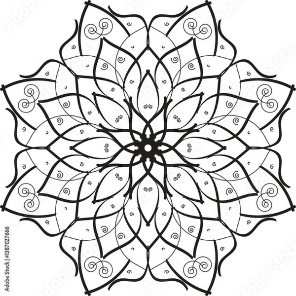 Fototapeta mandala design, mandala design idea, mandala design vector, mandala sample