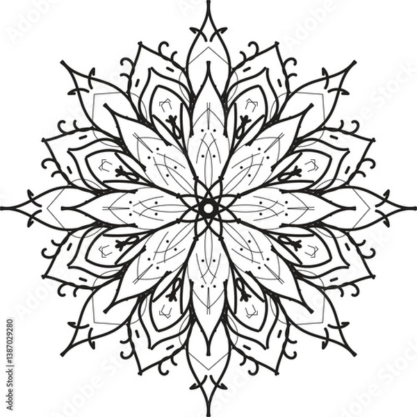 Fototapeta mandala design, mandala design idea, mandala design vector, mandala sample
