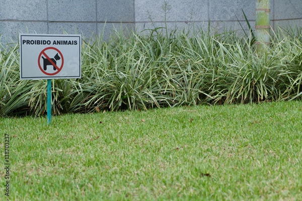 Obraz Proibido animais