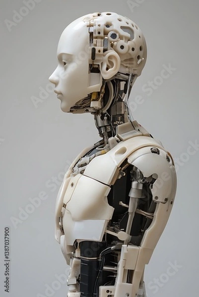 Fototapeta AI Robot Profile Studio Shot