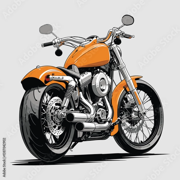 Obraz vector art motorcycle for graphic design purposes