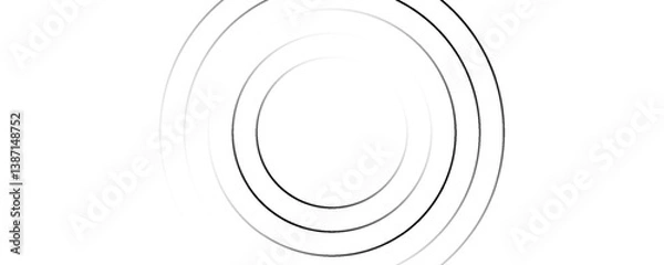 Fototapeta Lines in circle abstract background. Dynamic transition illusion. Black shape on a white background and the same white shape on the black side. eps 10