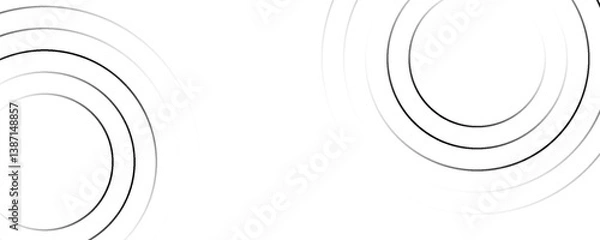 Fototapeta Lines in circle abstract background. Dynamic transition illusion. Black shape on a white background and the same white shape on the black side. eps 10