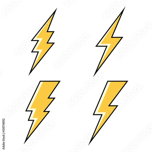 Fototapeta Lightning icon set