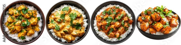 Obraz Four Chicken and Rice Dishes.