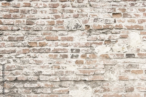 Obraz Old red brick wall background texture