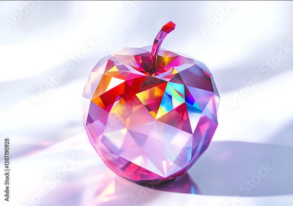 Obraz Crystal Apple Sculpture