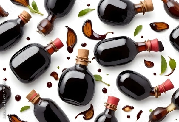 Obraz balsamic vinegar isolated on white background