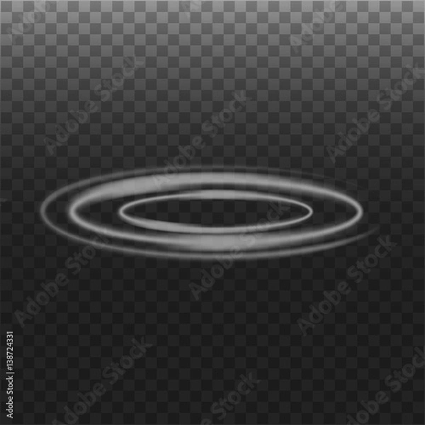 Fototapeta Smoke circle on transparent background