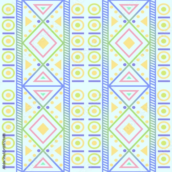 Obraz seamless colorful  native geometry pattern background