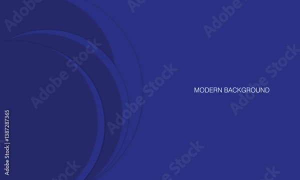 Fototapeta Abstract blue creative shape layer shadow background design.
