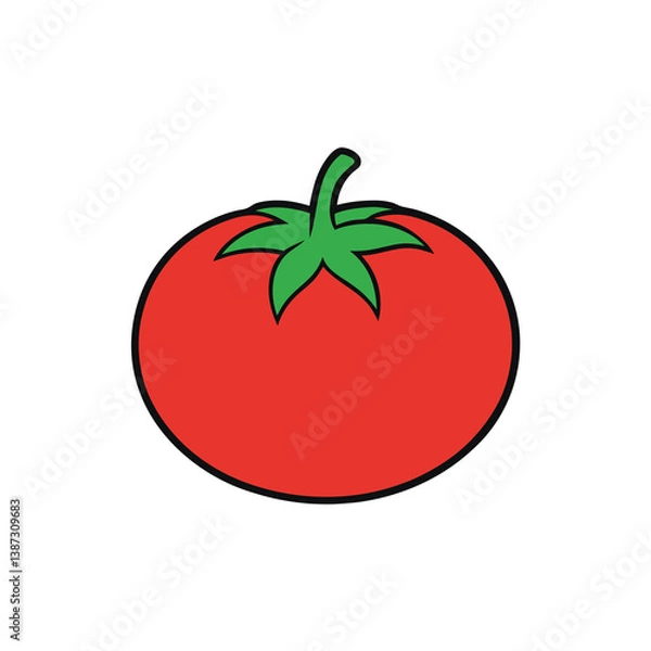 Fototapeta Tomatoes illustration-vector-design 