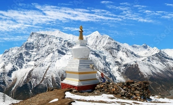 Fototapeta Panoramic view of Annapurna range