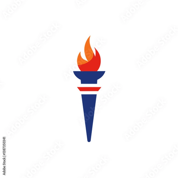 Fototapeta vector illustration of a burning match
