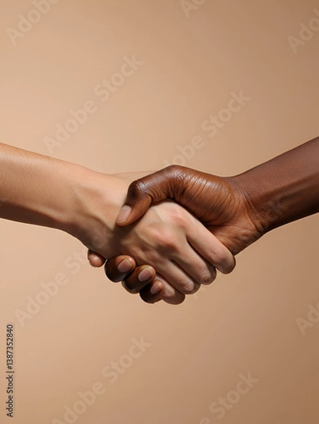 Obraz Multiracial handshake