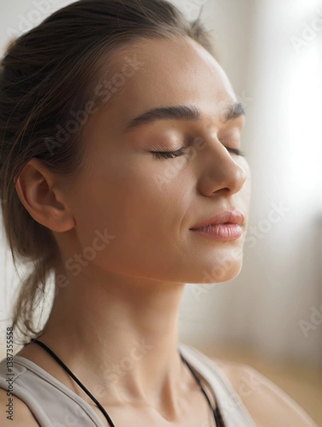 Obraz Yoga practitioner meditating