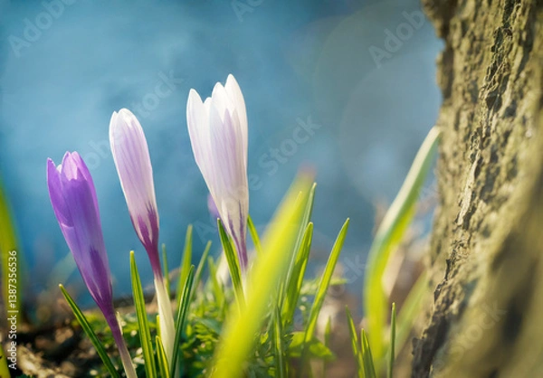 Fototapeta Abstract Blurred Light Circles on Gradient Background