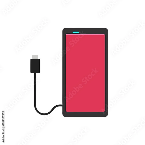 Fototapeta vector illustration of a mobile phone with a mobile phone