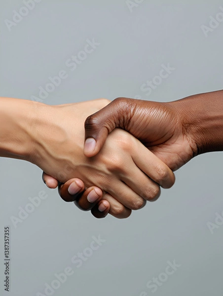 Obraz Multiracial handshake
