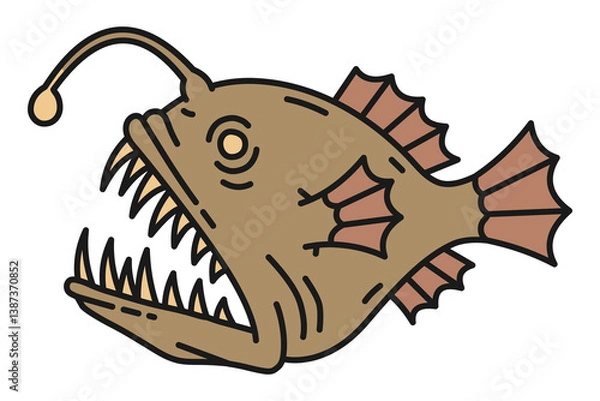 Obraz Toothy predatory fish anglerfish
