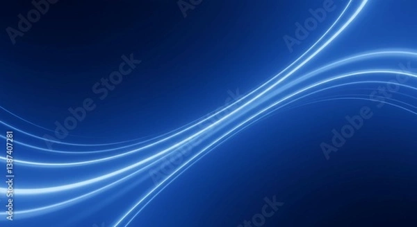 Obraz Wavy blue lines create a soft, flowing abstract design wallpaper