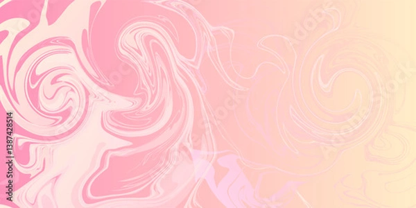 Fototapeta Minimalist banner background  pastel colorful  pink and yellow gradations. Circle effect style geometric  abstract background. Eps 10. vector illustration