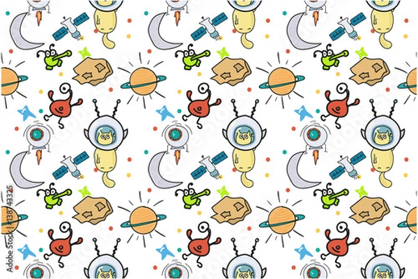 Fototapeta Pattern on the theme of space.