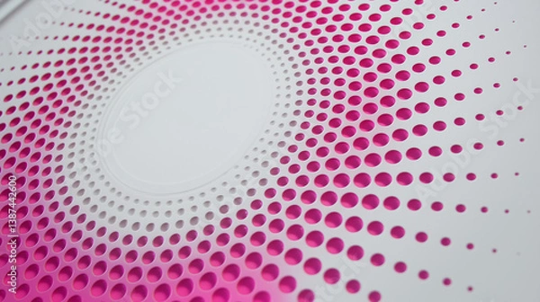 Obraz Pink Circular Dot Pattern Design with Modern Abstract Backgrounds and Copy Space for Creative Graphic Concept Applications
