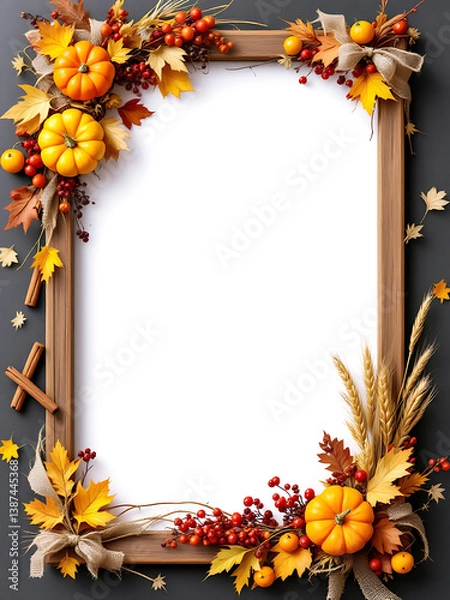 Obraz Thansgiving autumn frame
