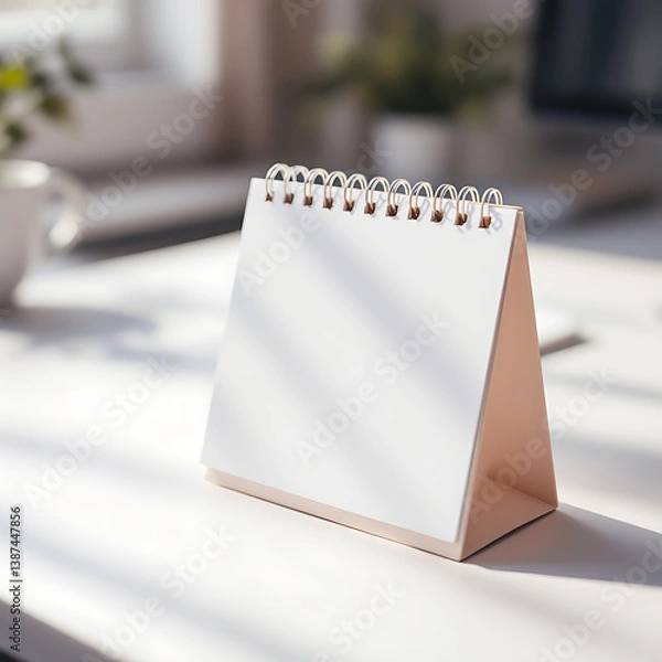 Obraz Blank white desk calendar mockup