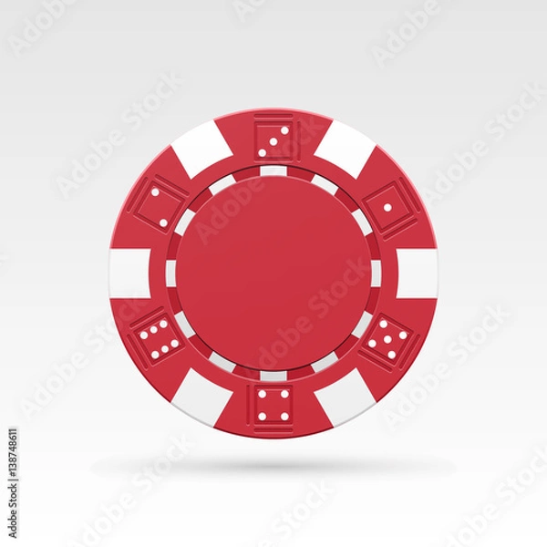 Fototapeta Red casino chips.