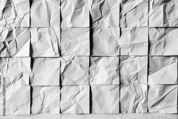 Obraz Crumpled white paper texture (6)