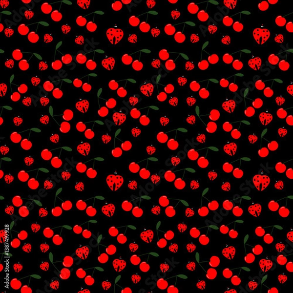 Fototapeta seamless pattern with hearts