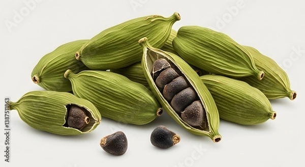 Obraz green cardamom pods