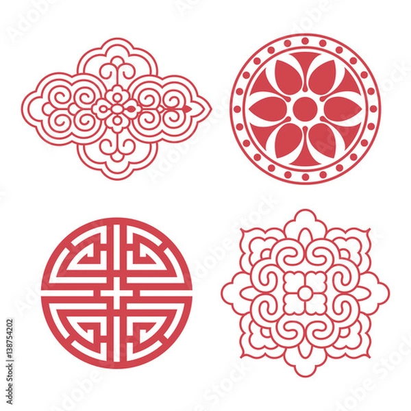 Obraz Korean traditional design elements