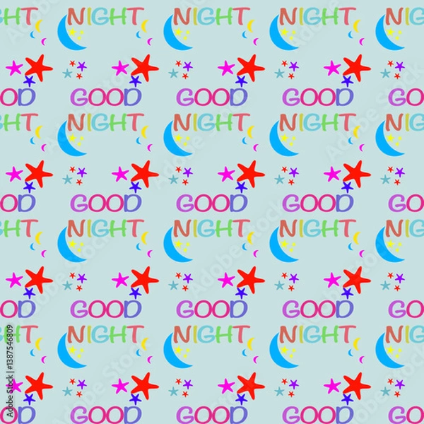 Fototapeta seamless pattern with colorful letters