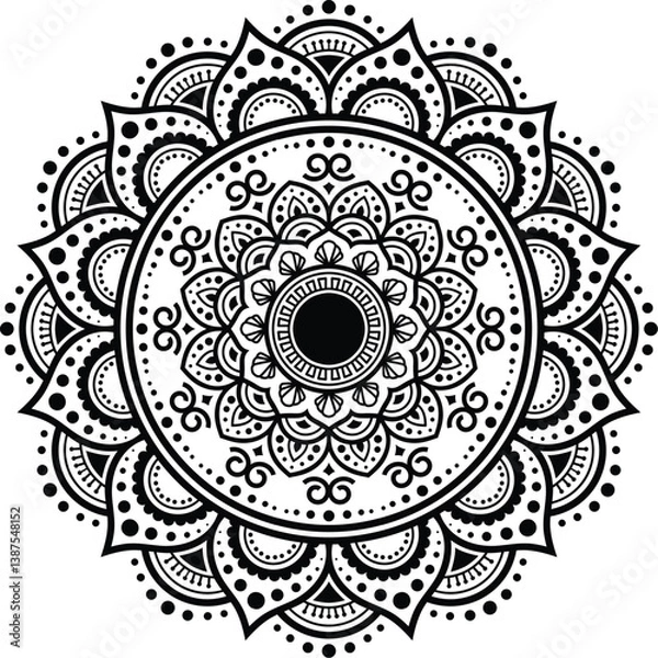 Fototapeta Ornamental luxury mandala pattern 