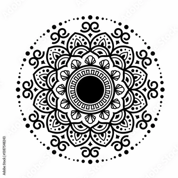 Fototapeta Ornamental luxury mandala pattern 