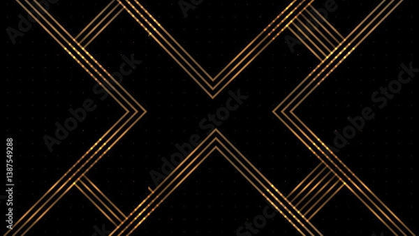Fototapeta Luxury Gold Geometric Shapes Background. Elegant Abstract Design for Presentations, and Creative Projects with Shiny Metallic Effects and Modern Aesthetic
