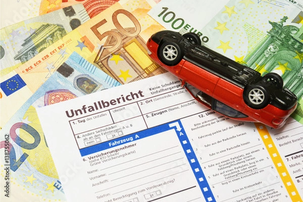 Obraz Unfallbericht mit Auto
